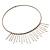 Silver Plated Bib Magnetic Choker Necklace - 38cm Length - view 9