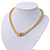 Stylish Mesh Diamante Magnetic Choker Necklace In Gold Plated Metal - 38cm Length - view 11
