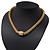 Stylish Mesh Diamante Magnetic Choker Necklace In Gold Plated Metal - 38cm Length - view 13