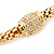 Stylish Mesh Diamante Magnetic Choker Necklace In Gold Plated Metal - 38cm Length - view 14