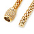 Stylish Mesh Diamante Magnetic Choker Necklace In Gold Plated Metal - 38cm Length - view 10