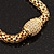 Stylish Mesh Diamante Magnetic Choker Necklace In Gold Plated Metal - 38cm Length - view 9