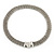 Rhodium Plated Mesh Choker With Diamante Magnetic Clasp - 40cm Length - view 4