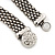 Rhodium Plated Mesh Choker With Diamante Magnetic Clasp - 40cm Length - view 8