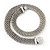Rhodium Plated Mesh Choker With Diamante Magnetic Clasp - 40cm Length - view 15