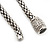 Stylish Mesh Diamante Magnetic Choker Necklace In Rhodium Plated Metal - 38cm Length - view 7