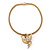 Gold Plated 'Bird' Pendant Mesh Magnetic Choker Necklace - 38cm Length - view 10