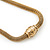 Gold Plated 'Bird' Pendant Mesh Magnetic Choker Necklace - 38cm Length - view 6