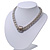 Rhodium Plated Mesh Magnetic Necklace - 40cm Length - view 11