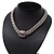Rhodium Plated Mesh Magnetic Necklace - 40cm Length - view 12