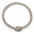 Rhodium Plated Mesh Magnetic Necklace - 40cm Length - view 2