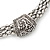 Rhodium Plated Mesh Magnetic Necklace - 40cm Length - view 13