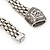 Rhodium Plated Mesh Magnetic Necklace - 40cm Length - view 3