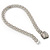 Rhodium Plated Mesh Magnetic Necklace - 40cm Length - view 5