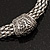 Rhodium Plated Mesh Magnetic Necklace - 40cm Length - view 6