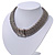 Wide Chunky Mesh Magnetic Choker Necklace In Silver Plating - 40cm Length - view 14