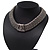 Wide Chunky Mesh Magnetic Choker Necklace In Silver Plating - 40cm Length - view 17