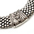Wide Chunky Mesh Magnetic Choker Necklace In Silver Plating - 40cm Length - view 6