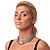 Wide Chunky Mesh Magnetic Choker Necklace In Silver Plating - 40cm Length - view 10