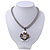 Rhodium Plated 'Flower' Pendant Mesh Magnetic Necklace - 38cm Length - view 9