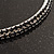2-Row Jet Black Austrian Crystal Choker Necklace (Silver Plated) - view 6