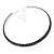 2-Row Jet Black Austrian Crystal Choker Necklace (Silver Plated) - view 8
