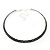 2-Row Jet Black Austrian Crystal Choker Necklace (Silver Plated) - view 9