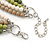 4 Strand Green/Lime/White/Beige Graduated Acrylic Bead Necklace - 40cm Length/ 7cm Extension - view 4