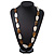 Long Brown/White Acrylic Necklace - 88cm Length - view 5