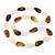 Long Brown/White Acrylic Necklace - 88cm Length - view 2
