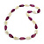 Long Purple/Pale Green Acrylic Necklace - 88cm Length