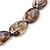 Long Brown 'Marble Effect' Resin Nugget Necklace - 86cm Length - view 3