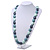 Long Grey/Pale Green/Light Grey Acrylic Nugget Necklace - 90cm Length - view 7