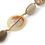 Long Resin Beige/Coffee Geometric Bead Cord Necklace - 94cm Length - view 4