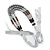 Long Multi Layered Grey/Metallic/Ash Grey/Black Acrylic Bead Necklace With Light Silver Ribbon - Adjustable - view 5