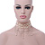 Cream Gothic Costume Choker Necklace (Silver Tone Metal) - view 11