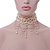 Cream Gothic Costume Choker Necklace (Silver Tone Metal) - view 9