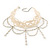 Cream Gothic Costume Choker Necklace (Silver Tone Metal) - view 2