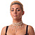 Cream Gothic Costume Choker Necklace (Silver Tone Metal) - view 3