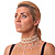 Cream Gothic Costume Choker Necklace (Silver Tone Metal) - view 6