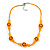 Children's Orange 'Happy Face' Necklace - 36cm Length/ 4cm Extension