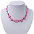 Children's Deep Pink Butterfly Necklace - 36cm Length/ 4cm Extension - view 2