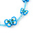Children's Blue Butterfly Necklace - 36cm Length/ 4cm Extension - view 5