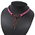 Victorian Purple Suede Style Diamante Choker Necklace In Bronze Metal - 34cm Length with 7cm extension - view 9