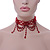 Chic Victorian/ Gothic/ Burlesque Red Bead Choker Necklace - view 3