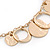 Gold Plated Hammered Circles&Coins Charm Necklace - 38cm Length/ 8cm Extension - view 10