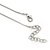 Brushed Silver Square Pendant On Snake Chain - 38cm Length/ 5cm Extension - view 6