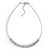 Silver Plated Diamante Wire Choker Necklace - 36cm Length/ 6cm Extension - view 2