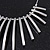 Brushed Silver Bars/Beads Necklace - 38cm Length/ 5cm Extension - view 5