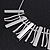 Brushed/Polished Silver Bar Necklace - 38cm Length/ 8cm Extension - view 8